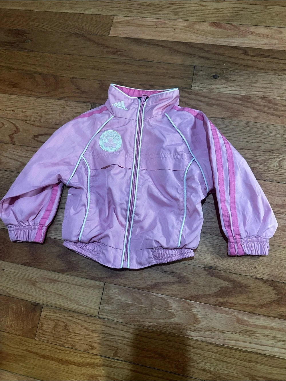 Adidas Pink Boston Celtics Baby Girl Full Zip Jacket NBA 18 Months